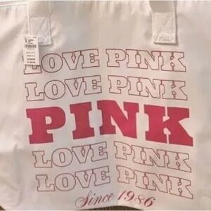 PINK Victoria's Secret large White beach tote